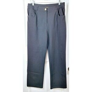 St. John Collection Straight Leg Black Pants‎ Size 10